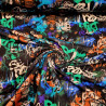 dresówka pętelka z elastanem 260g/m2 grafitti ciemne