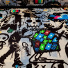 dresówka pętelka z elastanem 260g/m2 grafitti jasne