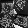 dresówka diagonal panel bandana czarno biały 85x180 cm