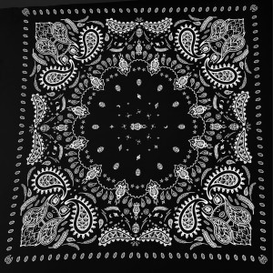 dresówka diagonal panel bandana czarno biały 85x85 cm