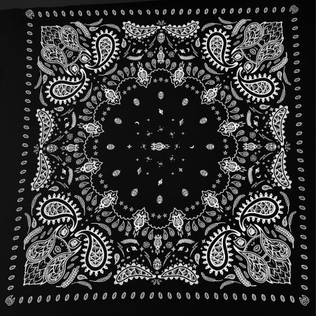 jersey bawelniany panel bandana czarno biały 85x180 cm