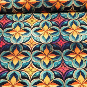 dresówka pętelka z elastanem - pakiet mini hurtowy 5mb rozety boho