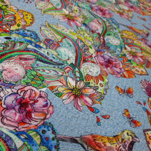 dresówka pętelka z elastanem - pakiet mini hurtowy 5mb boho na jeansie