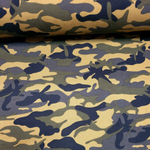 dresówka pętelka z elastanem - pakiet mini hurtowy 5 mb kwiaty moro