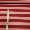 jersey wiskozowy pasy  bordo róż 3na 2,5 cm