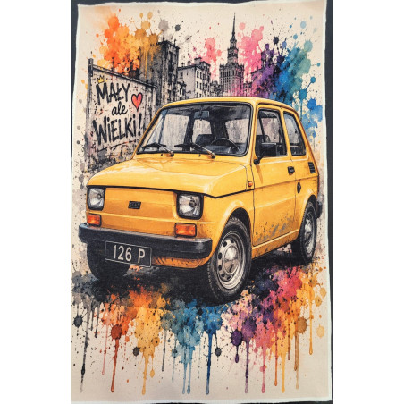 panel dresówka drapana fiat 126 maluch