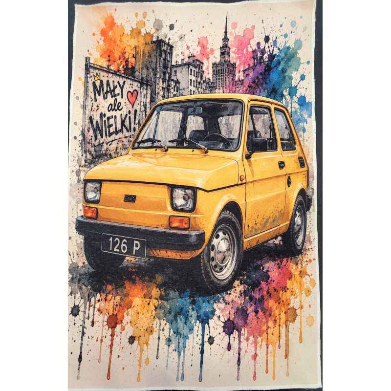 panel dresówka drapana fiat 126 maluch