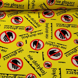 dresówka pętelka z  elastanem 260g/m2 nie dotykaj