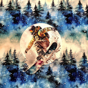 panel dresowy  snowboard ride70x180cm