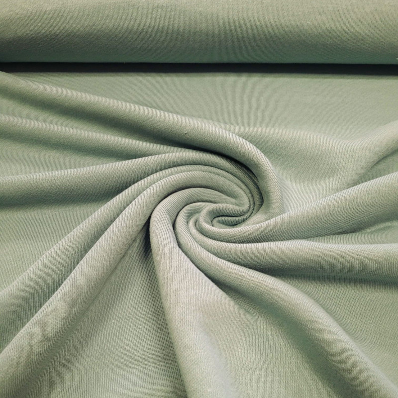 dresówka pętelka diagonal brudna mięta