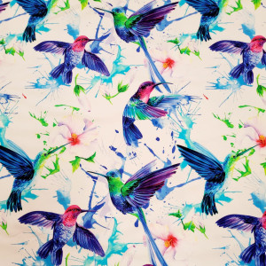 dresówka pętelka z elastanem 260g/m2 kolibry