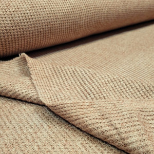 Dzianina swetrowa wiskozowa wafelek beż