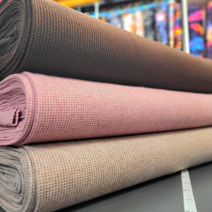 Dzianina swetrowa wiskozowa wafelek beż