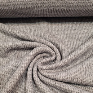 Dzianina swetrowa wiskozowa wafelek szary