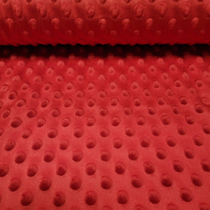 minky plush kropka czerwona red