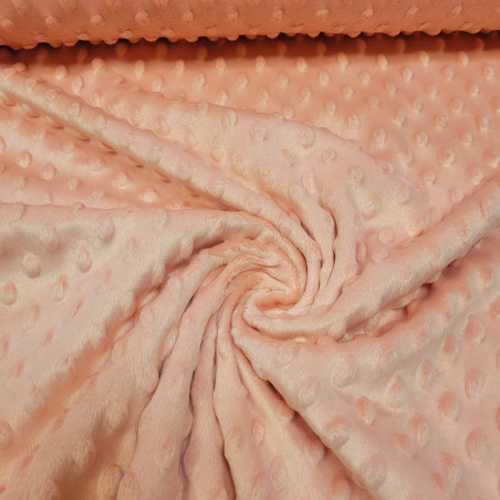 minky plush kropka róż blush pink