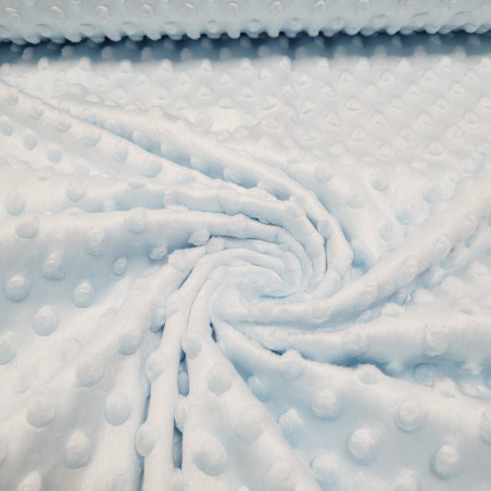 minky plush kropka niebieski blue